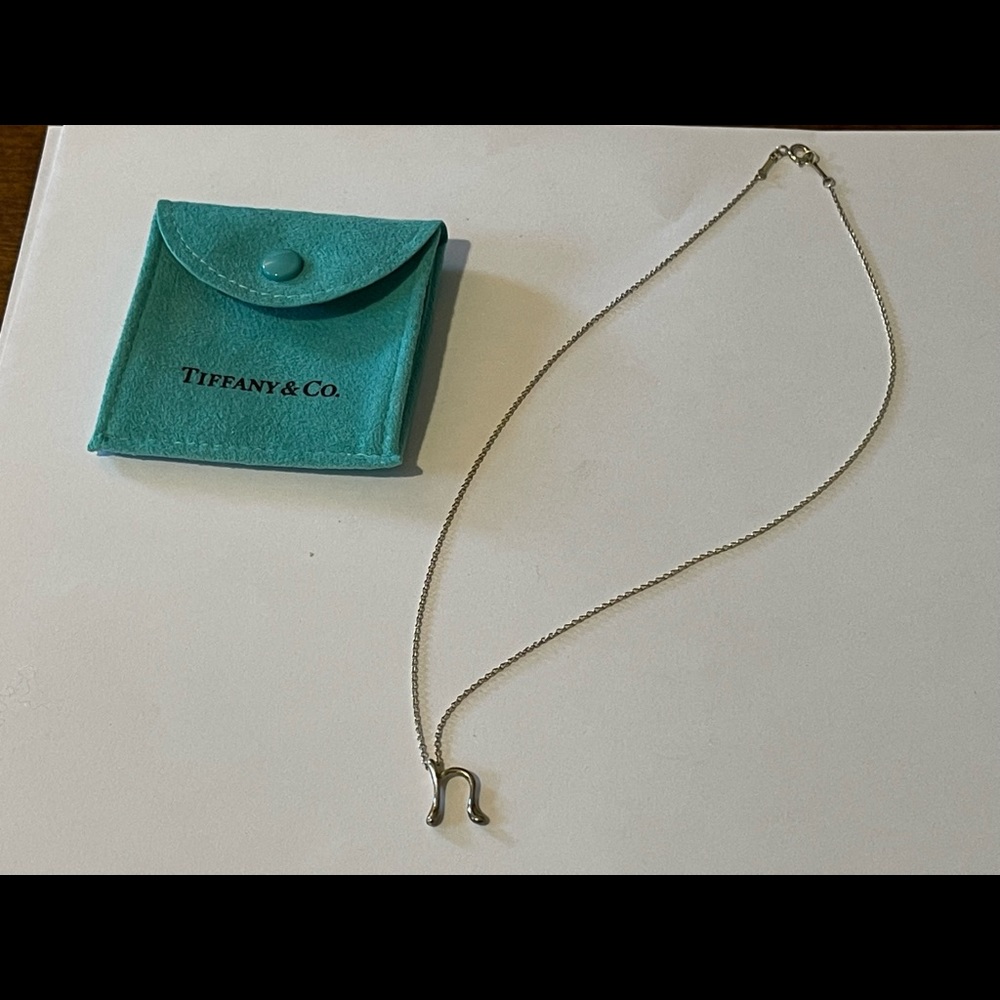 Elsa Peretti Alphabet Letter N Pendant silver small